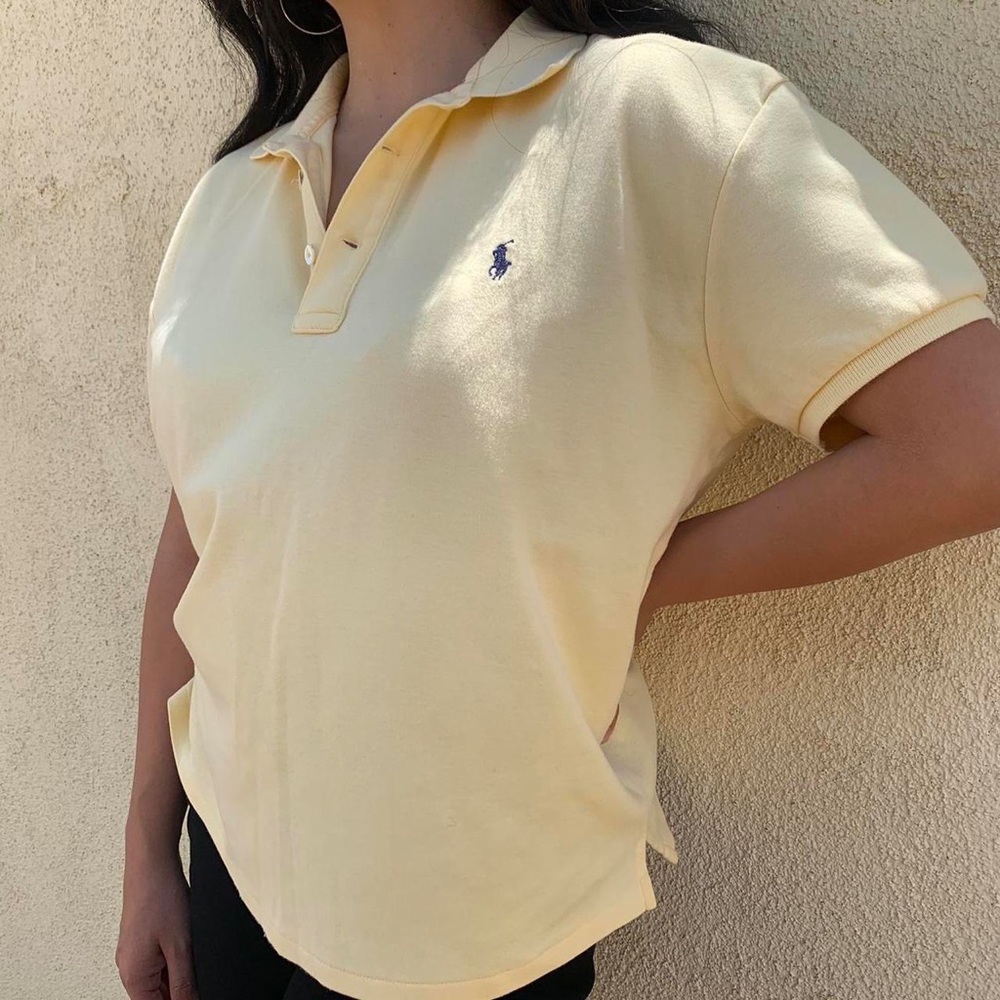 Yellow, Ralph Lauren polo shirt. Softer material